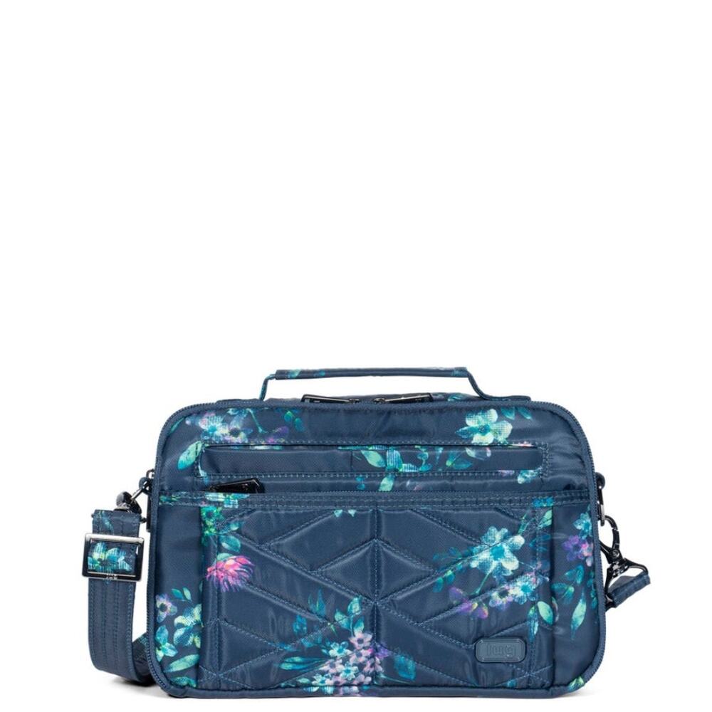 Lug Scoop Crossbody Bag Bouquet Navy  Organization Travel Ready Floral